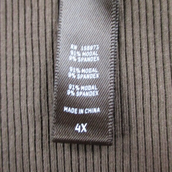 SKIMS Soft Lounge Long Sleeve Slip Dress Womens 4X Cocoa Brown Low Bust Plus NWT - Picture 4 of 8